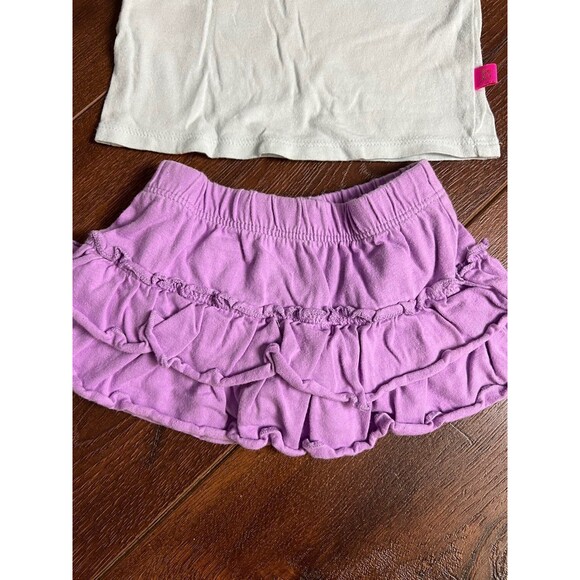 Girls Size 3 Months Baker By Ted Baker Floral Sleeve Top & Okie Dokie Purple - Picture 2 of 11